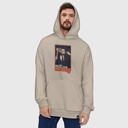 Толстовка-худи оверсайз Eminem, цвет: миндальный — фото 2