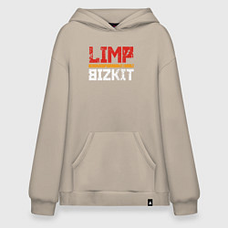 Толстовка-худи оверсайз LIMP BIZKIT, цвет: миндальный