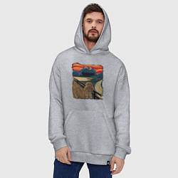 Толстовка-худи оверсайз Печенька ван гога, цвет: меланж — фото 2
