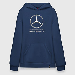 Толстовка-худи оверсайз MERCEDES-BENZ AMG, цвет: тёмно-синий