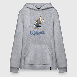 Толстовка-худи оверсайз BLINK-182, цвет: меланж
