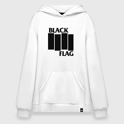 Толстовка-худи оверсайз BLACK FLAG, цвет: белый