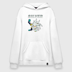 Толстовка-худи оверсайз SONIC Silver, цвет: белый