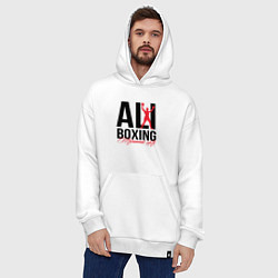 Толстовка-худи оверсайз Muhammad Ali, цвет: белый — фото 2