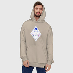 Толстовка-худи оверсайз BoJack Horseman, цвет: миндальный — фото 2