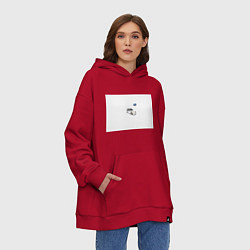 Толстовка-худи оверсайз SUBARU, цвет: красный — фото 2