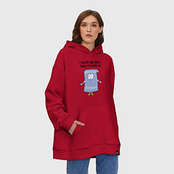 Толстовка-худи оверсайз South Park, Полотенчик, цвет: красный — фото 2