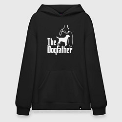 Толстовка-худи оверсайз The Dogfather - пародия, цвет: черный