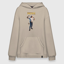 Толстовка-худи оверсайз Meowcles Fortnite 2, цвет: миндальный