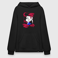 Толстовка-худи оверсайз Сейлор Мун, цвет: черный