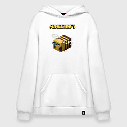 Толстовка-худи оверсайз Minecraft, цвет: белый