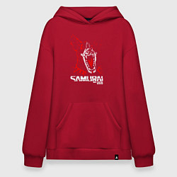 Толстовка-худи оверсайз SAMURAI Cyberpunk 2077, цвет: красный