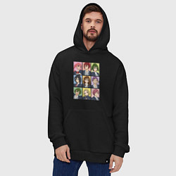 Толстовка-худи оверсайз Horimiya characters, цвет: черный — фото 2