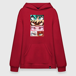 Толстовка-худи оверсайз MY HERO ACADEMIA MHA, цвет: красный