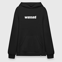 Толстовка-худи оверсайз WASTED, цвет: черный