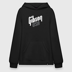 Толстовка-худи оверсайз GIBSON USA, цвет: черный