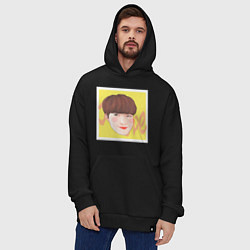 Толстовка-худи оверсайз Jung Hoseok, цвет: черный — фото 2