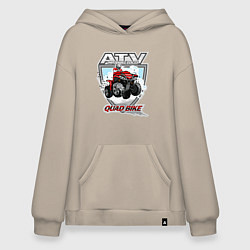 Толстовка-худи оверсайз Квадроцикл, цвет: миндальный