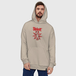 Толстовка-худи оверсайз Slipknot Slip Goats Art, цвет: миндальный — фото 2