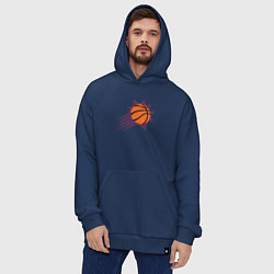 Толстовка-худи оверсайз Suns Basket, цвет: тёмно-синий — фото 2
