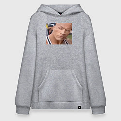 Толстовка-худи оверсайз Скала мем, цвет: меланж