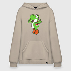 Толстовка-худи оверсайз Yoshi, цвет: миндальный