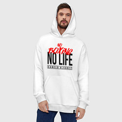 Толстовка-худи оверсайз No boxing No Life, цвет: белый — фото 2