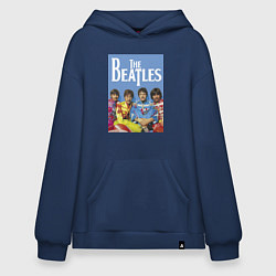 Толстовка-худи оверсайз The Beatles - world legend!, цвет: тёмно-синий