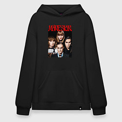 Толстовка-худи оверсайз MANESKIN POSTER СОСТАВ, цвет: черный