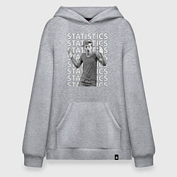 Толстовка-худи оверсайз Lil Timmy Tim Statistics, цвет: меланж