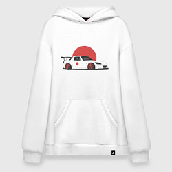 Толстовка-худи оверсайз Honda s 2000, цвет: белый
