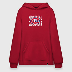 Толстовка-худи оверсайз Монреаль Канадиенс, Montreal Canadiens, цвет: красный