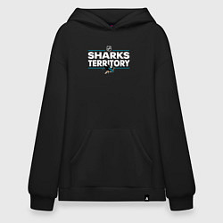 Толстовка-худи оверсайз SHARKS TERRITORY САН-ХОСЕ ШАРКС, цвет: черный