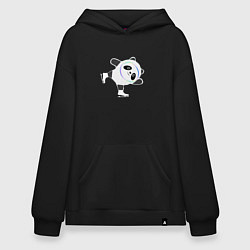 Толстовка-худи оверсайз Китайское фигурное катание, цвет: черный