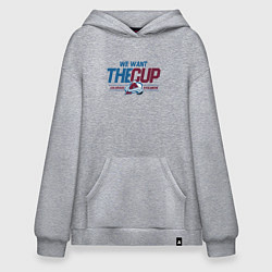 Толстовка-худи оверсайз Colorado Avalanche we want the cup Колорадо Эвелан, цвет: меланж
