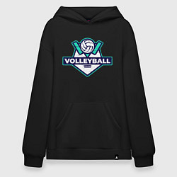 Толстовка-худи оверсайз Volleyball - Club, цвет: черный