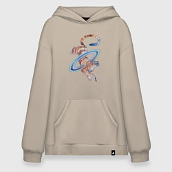 Толстовка-худи оверсайз Сатурн пума, цвет: миндальный