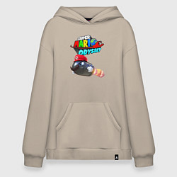 Толстовка-худи оверсайз Super Mario Odyssey Bullet Bill Nintendo, цвет: миндальный