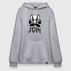 Толстовка-худи оверсайз Honda JDM Japan Gesture, цвет: меланж