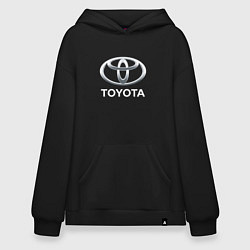 Толстовка-худи оверсайз TOYOTA 3D Logo, цвет: черный