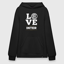 Толстовка-худи оверсайз Inter Love Classic, цвет: черный