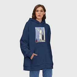 Толстовка-худи оверсайз Robe du Soir, de Worth Муза, цвет: тёмно-синий — фото 2