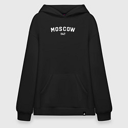 Толстовка-худи оверсайз MOSCOW 1147, цвет: черный