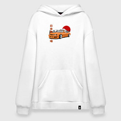 Толстовка-худи оверсайз Silvia s14 JDM Retro Car, цвет: белый