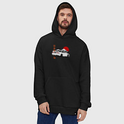 Толстовка-худи оверсайз Nissan Silvia S14 Sr20 Japan Car, цвет: черный — фото 2