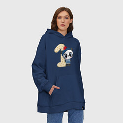Толстовка-худи оверсайз Baby Panda, цвет: тёмно-синий — фото 2