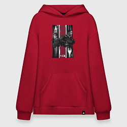 Толстовка-худи оверсайз Mass Effect N7 - Shepard, цвет: красный