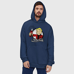 Толстовка-худи оверсайз Vault boy - nuka cola, цвет: тёмно-синий — фото 2