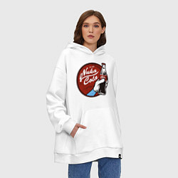 Толстовка-худи оверсайз Nuka cola sticker, цвет: белый — фото 2
