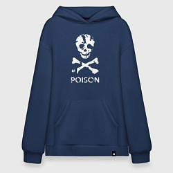 Толстовка-худи оверсайз Poison sign, цвет: тёмно-синий